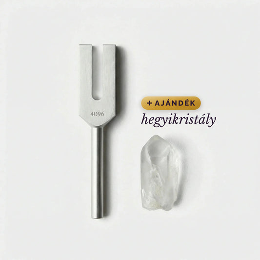 4096 Hz hangvilla, mellette az ajándék hegyikristály